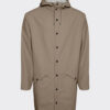 Essential Long Rain Jacket New Taupe - Stylefav