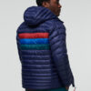 Men's Fuego Down Hooded Jacket - Maritime Currant Stripes - Stylefav