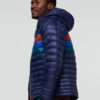 Men's Fuego Down Hooded Jacket - Maritime Currant Stripes - Stylefav