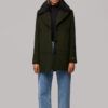 Adreanna Shearling Collar Wool Coat - Stylefav