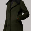 Adreanna Shearling Collar Wool Coat - Stylefav