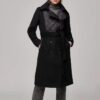 Nora Mixed Media Wool Coat - Stylefav