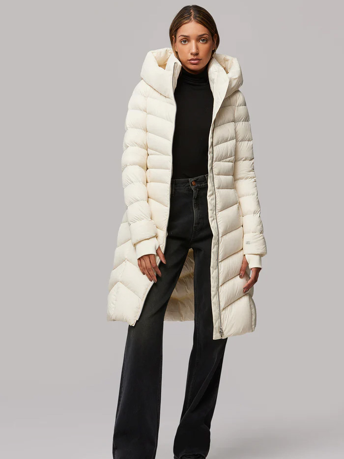 Lita Lightweight Long Down Puffer Coat - Stylefav