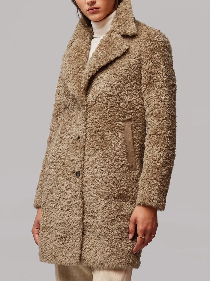 Santhia Faux Shearling Coat - Stylefav