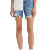 Destructed Medium Indigo 501 Mid Thigh Shorts - Stylefav