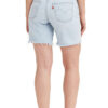 Destructed Light Indigo 501 Mid Thigh Shorts - Stylefav