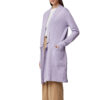 Lavender Benela Mid Thigh Knit Coatigan - Stylefav