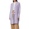 Lavender Benela Mid Thigh Knit Coatigan - Stylefav