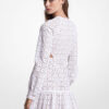 White Geo Eyelet Dress - Stylefav