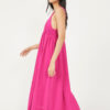 Raspberry Sherbert Delphine Midi Dress - Stylefav