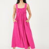 Raspberry Sherbert Delphine Midi Dress - Stylefav