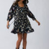Black Camella Mini Dress - Stylefav