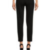 Black Ponte Knit Slim Leg legging Pants - Stylefav