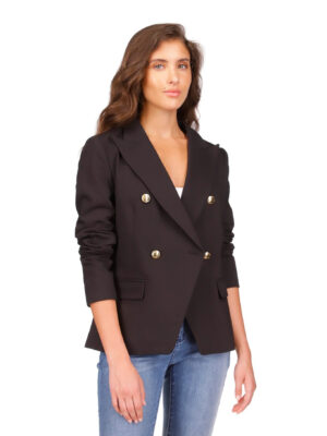 Black Lapel Blazer - Stylefav