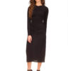 Black Ruched Fitted Dress - Stylefav