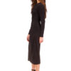 Black Ruched Fitted Dress - Stylefav