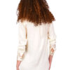 Ivory High Low Long Sleeve Button Down Blouse - Stylefav