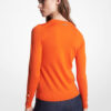 Optic Orange Merino Wool Blend Sweater - Stylefav