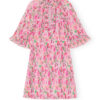 Sugar Plum Pleated Georgette Ruffle Mini Dress - Stylefav