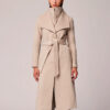 Ilana Lapel Collar Classic Wool Belted Coat - Stylefav