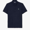 Men’s Navy Blue Sport Textured Breathable Golf Polo - Stylefav
