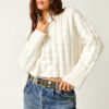 Ivory Soul Searcher Mock Crop Sweater - Stylefav