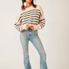 Pearl Easy Street Striped Crop Sweater - Stylefav