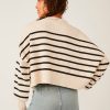Pearl Easy Street Striped Crop Sweater - Stylefav