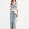 Please Hold Ankle Column Maxi Denim Skirt - Stylefav