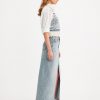 Please Hold Ankle Column Maxi Denim Skirt - Stylefav