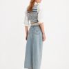 Please Hold Ankle Column Maxi Denim Skirt - Stylefav