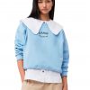 Placid Blue Isoli Oversized Sweatshirt - Stylefav