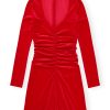 Savvy Red Velvet Jersey Mini Dress - Stylefav