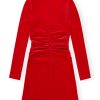 Savvy Red Velvet Jersey Mini Dress - Stylefav