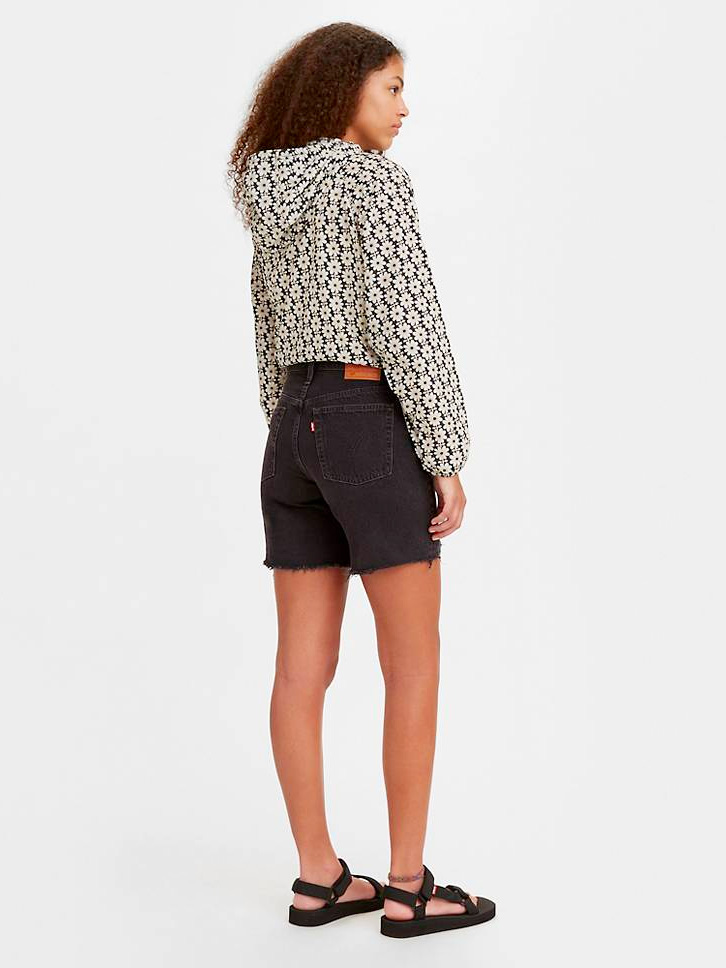 Lunar Black 501 Mid Thigh Shorts - Stylefav