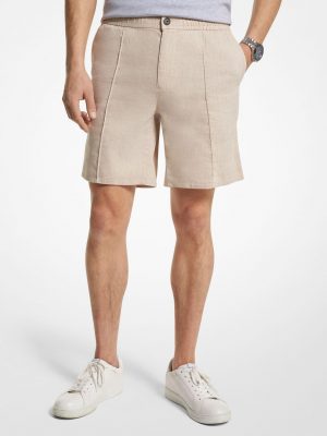 Khaki Linen Shorts - Stylefav