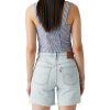 Lottie Iris Check Linen Top - Stylefav