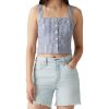 Lottie Iris Check Linen Top - Stylefav