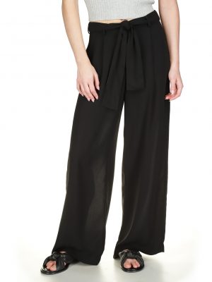 Self Sash Wide Leg Trousers - Stylefav