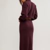 Vintage Wine Hailee Sweater Skirt Set - Stylefav