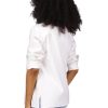 White Long Sleeve Linen Shirt - Stylefav