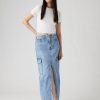 Maximize Ankle Column Cargo Maxi Denim Skirt - Stylefav
