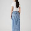 Maximize Ankle Column Cargo Maxi Denim Skirt - Stylefav