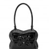 Black Patent Butterfly Top Handle Crossbody Bag - Stylefav