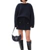 Sky Captain Boiled Wool Knit Mini Skirt m- Stylefav