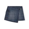 Heavy Washed Denim Flared Skirt Jeans - Stylefav