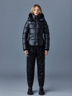 Madalyn Shiny Light Down Hooded Puffer Jacket - Stylefav