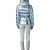 Madalyn Silver Light Down Hooded Puffer Jacket - Stylefav