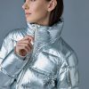 Madalyn Silver Light Down Hooded Puffer Jacket - Stylefav