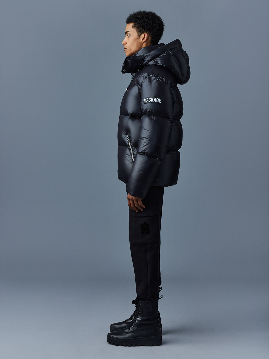 Kent Shiny Light Down Hooded Jacket - Stylefav